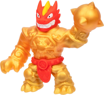 Heroes of Goo Jit Zu Smash Strikers, Crunchy Blazagon, Goo Filled Action Figure Armored with The Ultimate Smashing Fist Weapon, Stretch Him Up to 3 Times His Size - Sensory Toys