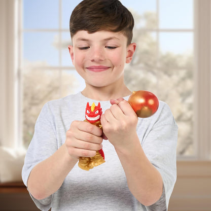 Heroes of Goo Jit Zu Smash Strikers, Crunchy Blazagon, Goo Filled Action Figure Armored with The Ultimate Smashing Fist Weapon, Stretch Him Up to 3 Times His Size - Sensory Toys