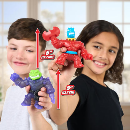 Heroes og GOO JIT Zu Versus Pack - Tyro vs. Rockjaw - Stretch Toy for Children 4+ Years.