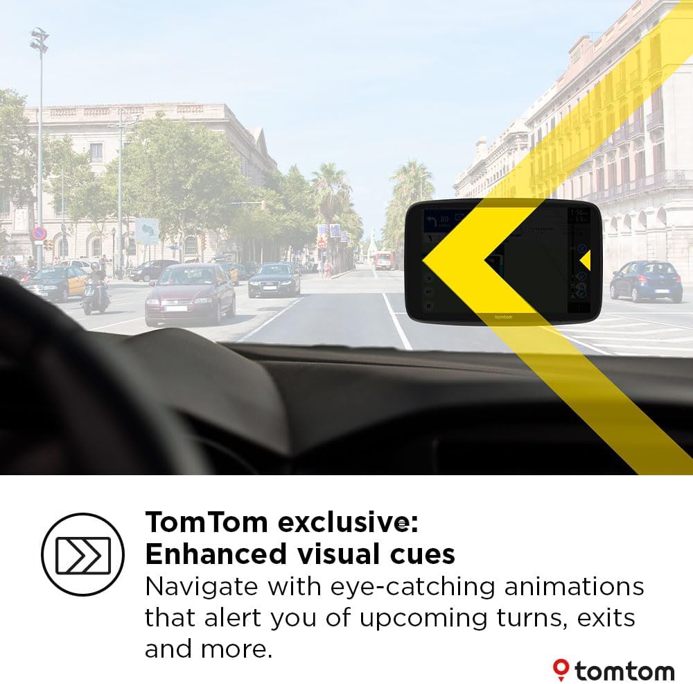 TomTom car sat nav GO Navigator 2nd gen (Large 6" screen, real-time traffic information, 12-month Speed Camera Alerts trial, Europe maps, Wi-Fi updates, Premium Services, magnetic mount)