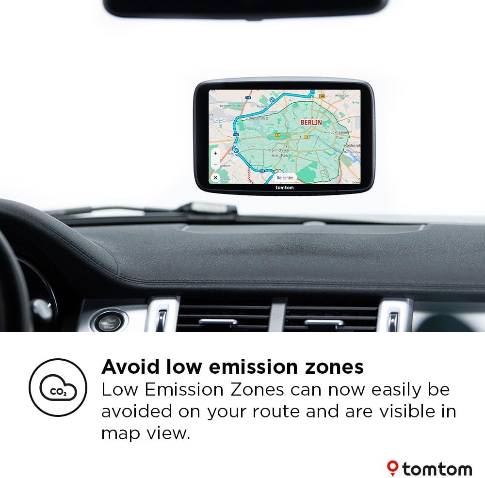 TomTom car sat nav GO Navigator 2nd gen (Large 6" screen, real-time traffic information, 12-month Speed Camera Alerts trial, Europe maps, Wi-Fi updates, Premium Services, magnetic mount)