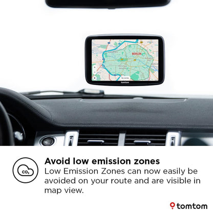 TomTom car sat nav GO Navigator 2nd gen (Large 6" screen, real-time traffic information, 12-month Speed Camera Alerts trial, Europe maps, Wi-Fi updates, Premium Services, magnetic mount)