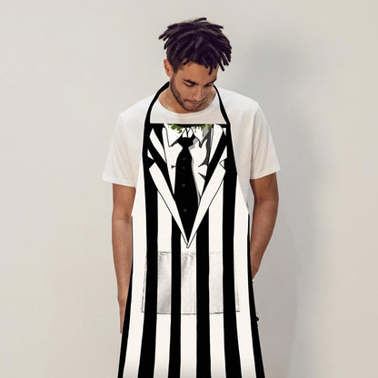NMR ICUP Beetlejuice 100% Cotton Chef's Apron w/Pockets - One Size Fits Most