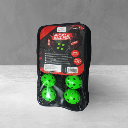 Pickleball-set - 2 rackets en 4 ballen - Gekke aap