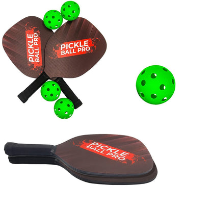 Pickleball-set - 2 rackets en 4 ballen - Gekke aap