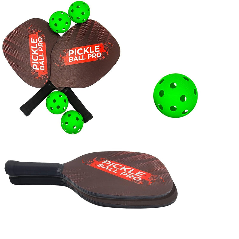 Pickleball-set - 2 rackets en 4 ballen - Gekke aap