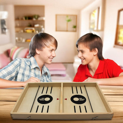 Tafelvoetbal sling puck spel - Tafelhockey bordspel - Hoge kwaliteit sling puck spel voor thuis & kantoor - Hockey bordspel kinderen & volwassenen