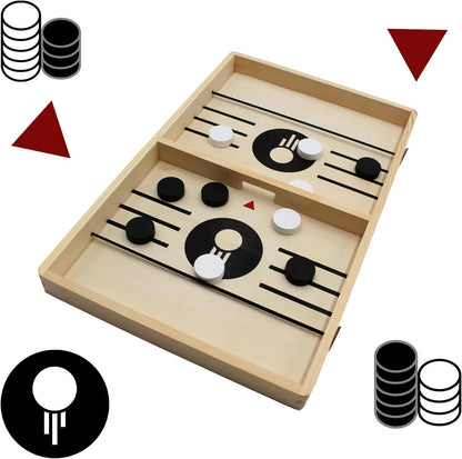 Tafelvoetbal sling puck spel - Tafelhockey bordspel - Hoge kwaliteit sling puck spel voor thuis & kantoor - Hockey bordspel kinderen & volwassenen