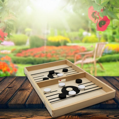 Tafelvoetbal sling puck spel - Tafelhockey bordspel - Hoge kwaliteit sling puck spel voor thuis & kantoor - Hockey bordspel kinderen & volwassenen