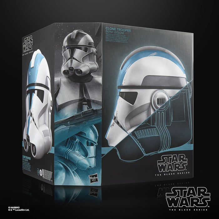 Star Wars The Black Series Clone Trooper (501st Legion) Premium Electronic Helmet, Adult Roleplay Item