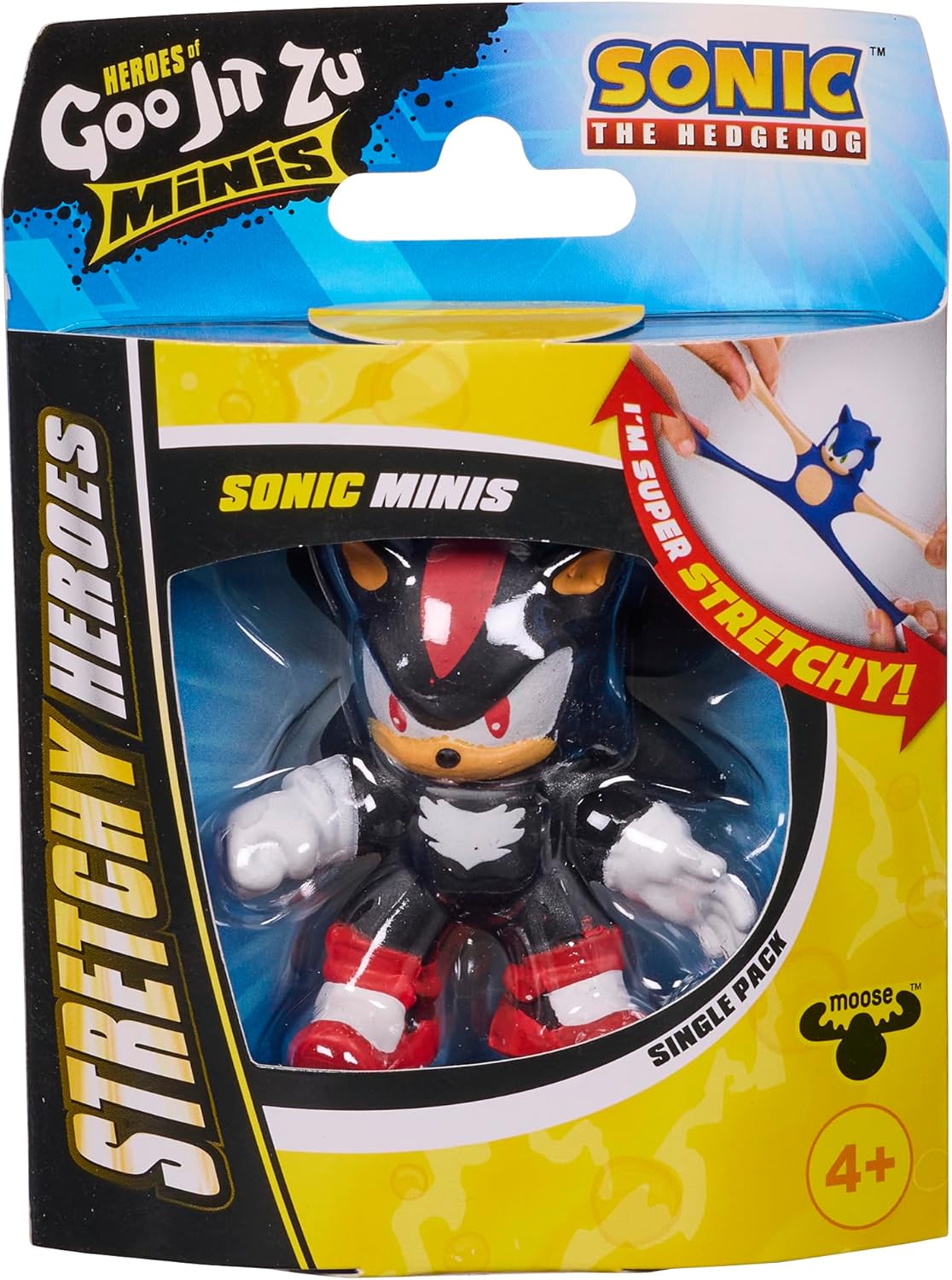Heroes of Goo Jit Zu Minis Sonic the Hedgehog 2.5-Inch Stretchy Squishy Collectible Character Figures, Styles May Vary