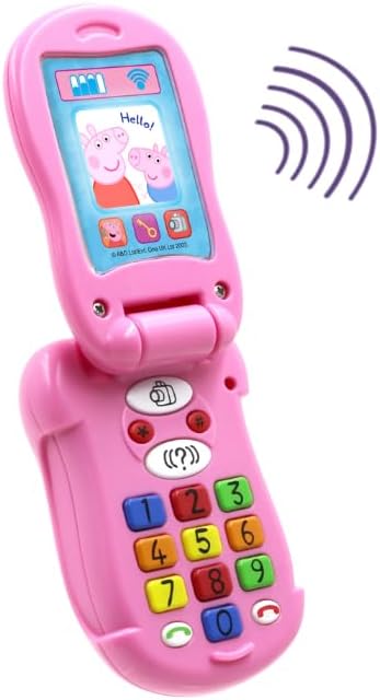 Peppa Pig Flip and Learn Phone - 4 Languages; DK, SE, NO, FI - Lexak for Children 1.5+ Years