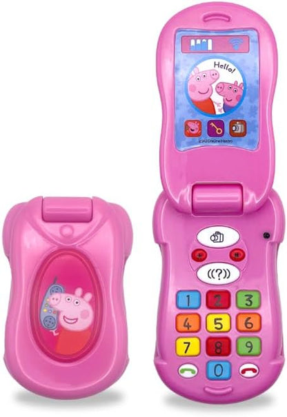 Peppa Pig Flip and Learn Phone - 4 Languages; DK, SE, NO, FI - Lexak for Children 1.5+ Years