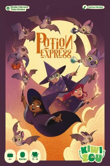 Blackrock Games Potion Express - Card Game - Intelligent and Fast - from 6 Years - Ideal with Family and Children - Simple Rules - 2 to 4 Players - Thinking and Remembering - Kiwizou