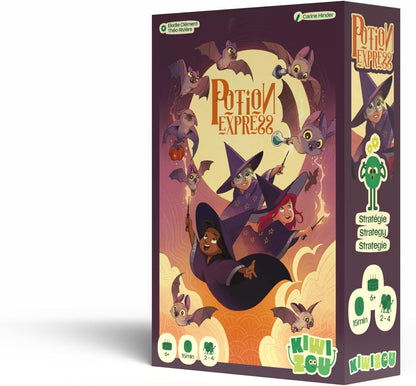 Blackrock Games Potion Express - Card Game - Intelligent and Fast - from 6 Years - Ideal with Family and Children - Simple Rules - 2 to 4 Players - Thinking and Remembering - Kiwizou