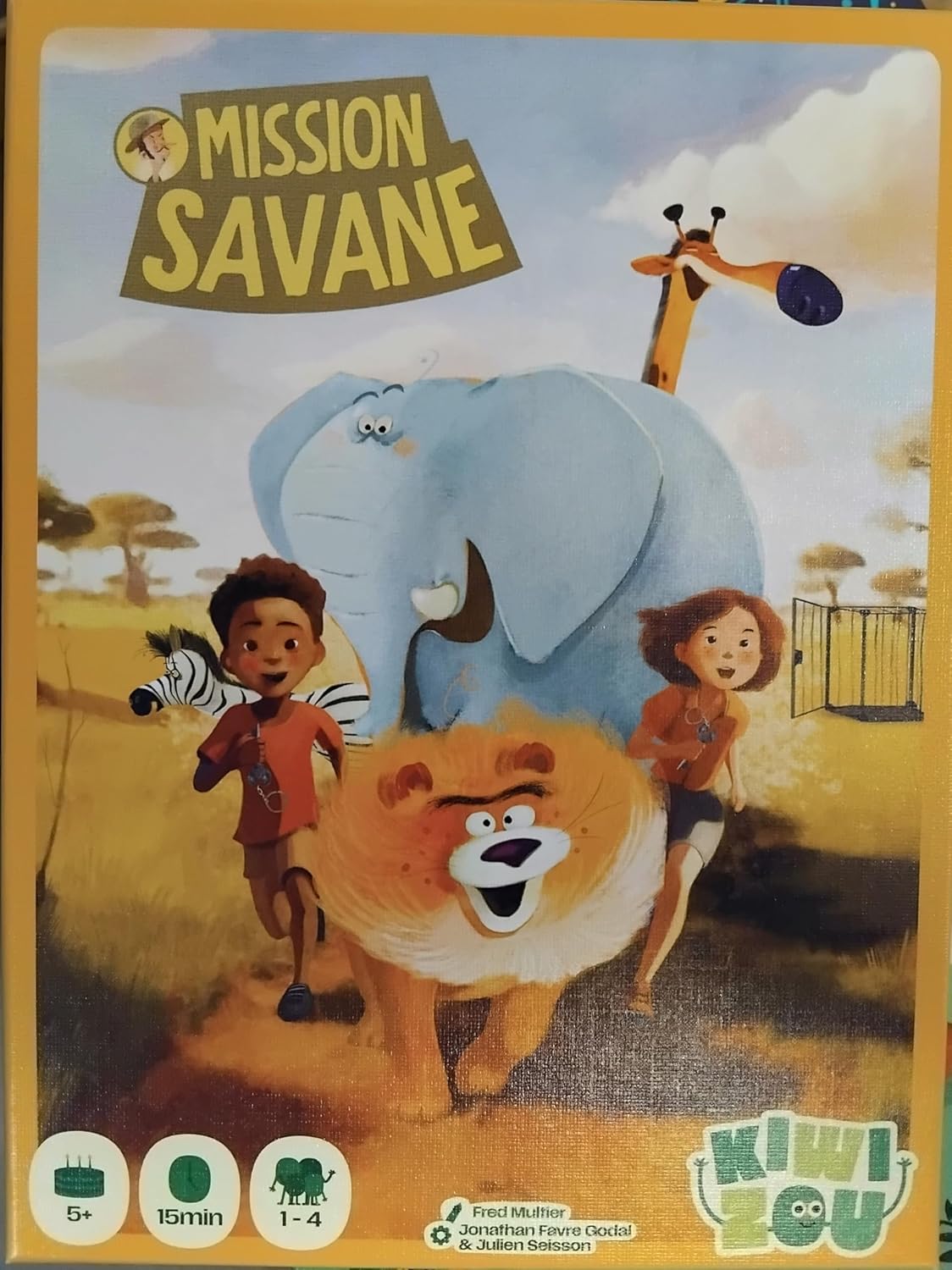 Blackrock Games Mission Savane – gezelschapsspel – spel voor kinderen vanaf 5 jaar – 1 tot 4 spelers – strategie, reflectie – snelle spellen – eenvoudige regels – ideaal voor het gezin – Kiwizou