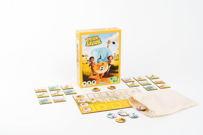 Blackrock Games Mission Savane – gezelschapsspel – spel voor kinderen vanaf 5 jaar – 1 tot 4 spelers – strategie, reflectie – snelle spellen – eenvoudige regels – ideaal voor het gezin – Kiwizou