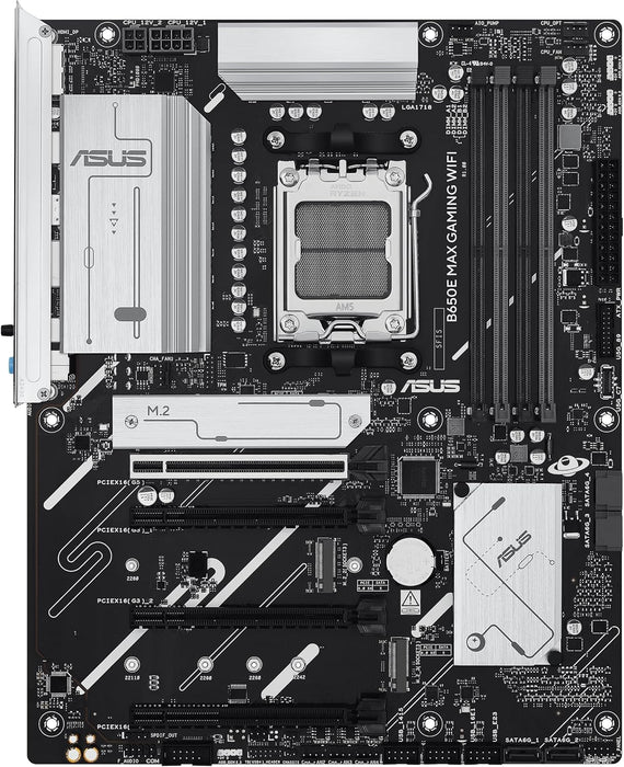 ASUS PRIME B850-PLUS WIFI, AMD ATX Motherboard, 8+2+1 Phase Power, DDR5 Slot, PCIe 5.0, 3 M.2 Slots, Wi-Fi 6E, Ethernet Realtek 2.5Gb, DisplayPort, HDMI, USB-A and USB-C 10Gbps, Aura Sync