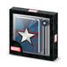 Marvel Captain America Courage-Gift Box with Diary and Fashion Ballpoint Pen, Blue
