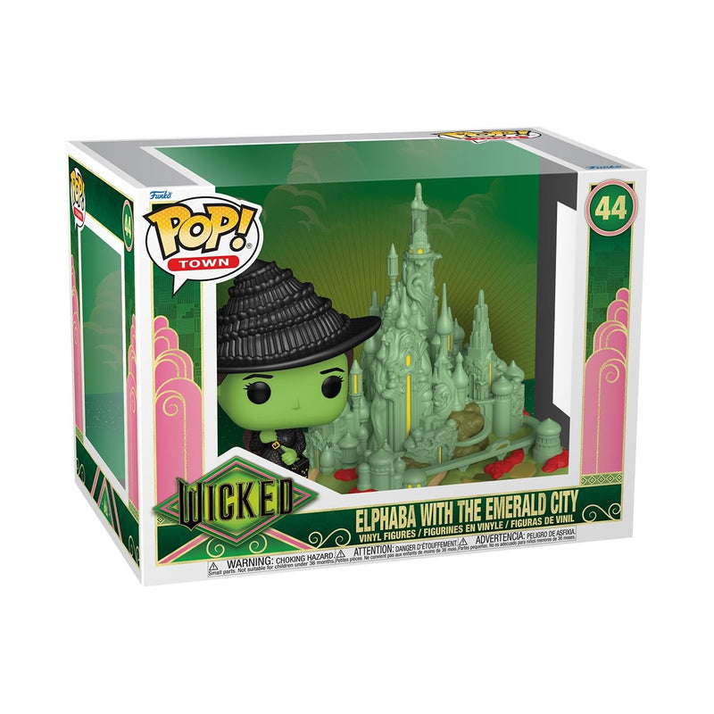 Funko Pop! Town: Wicked - Elphaba with The Emerald City - Figura de Vinilo Coleccionable - Idea de Regalo - Mercancia Oficial - Juguetes para Niños y Adultos - Movies Fans - Muñeco para Coleccionistas