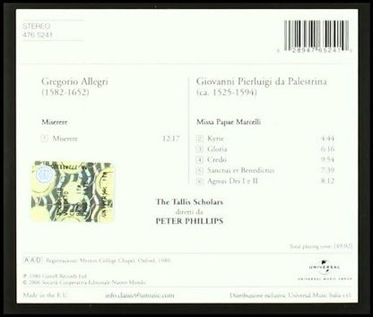 Miserere-Missa Papae Marcelli (Spirto Gentil