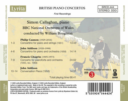 Addison/Cannon/Chagrin: British Piano Concertos