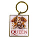 Rock Off officially licensed products Queen Classic Crest Band Logo Keyring Keychain One Size