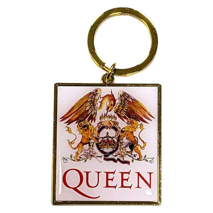 Rock Off officially licensed products Queen Classic Crest Band Logo Keyring Keychain One Size