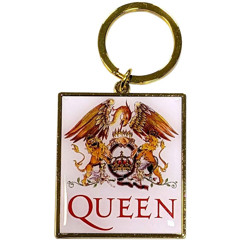Rock Off officially licensed products Queen Classic Crest Band Logo Keyring Keychain One Size