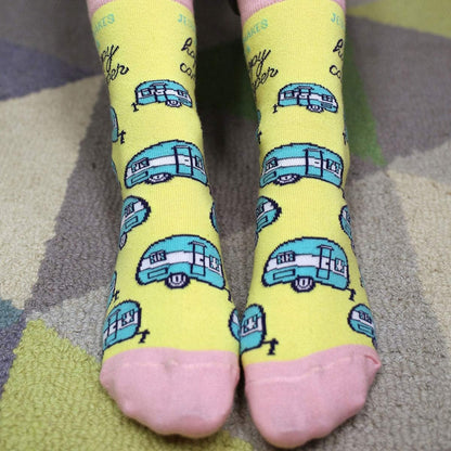 Kerusso One Size Fits Most Novelty Christian Faith Message Socks, Yellow, Pink, and Teal, One size