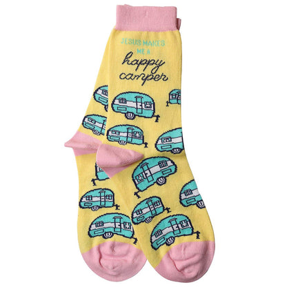 Kerusso One Size Fits Most Novelty Christian Faith Message Socks, Yellow, Pink, and Teal, One size