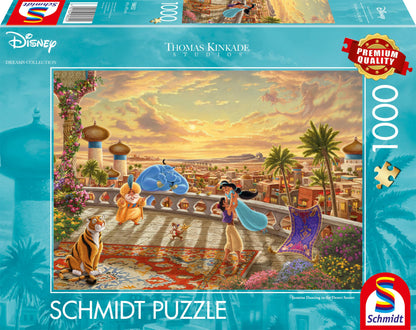 Schmidt Spiele 58032 Thomas Kinkade Disney Jasmine Dancing in the Desert Sunlight Jigsaw Puzzle 1000 Pieces Cardboard Multi-Coloured