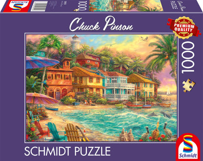 Schmidt Spiele 58555 Chuck Pinson Island Time Jigsaw Puzzle 1000 Pieces, Multi-Colour