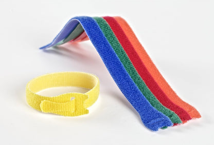 VELCRO Brand VEL60250 Velcro Adjustable Ties (5), Multi-Colour, 12mm x 20cm-5Pk, Set of 5 Pieces