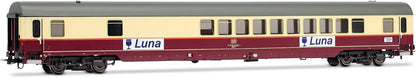 HR4349 Rivarossi DB, 3-unit pack night train "Luna", bar coach WGmh 854 in red-beige livery + 2 x Bcm 246 in ocean-blue livery, ep. IV Passenger Coaches