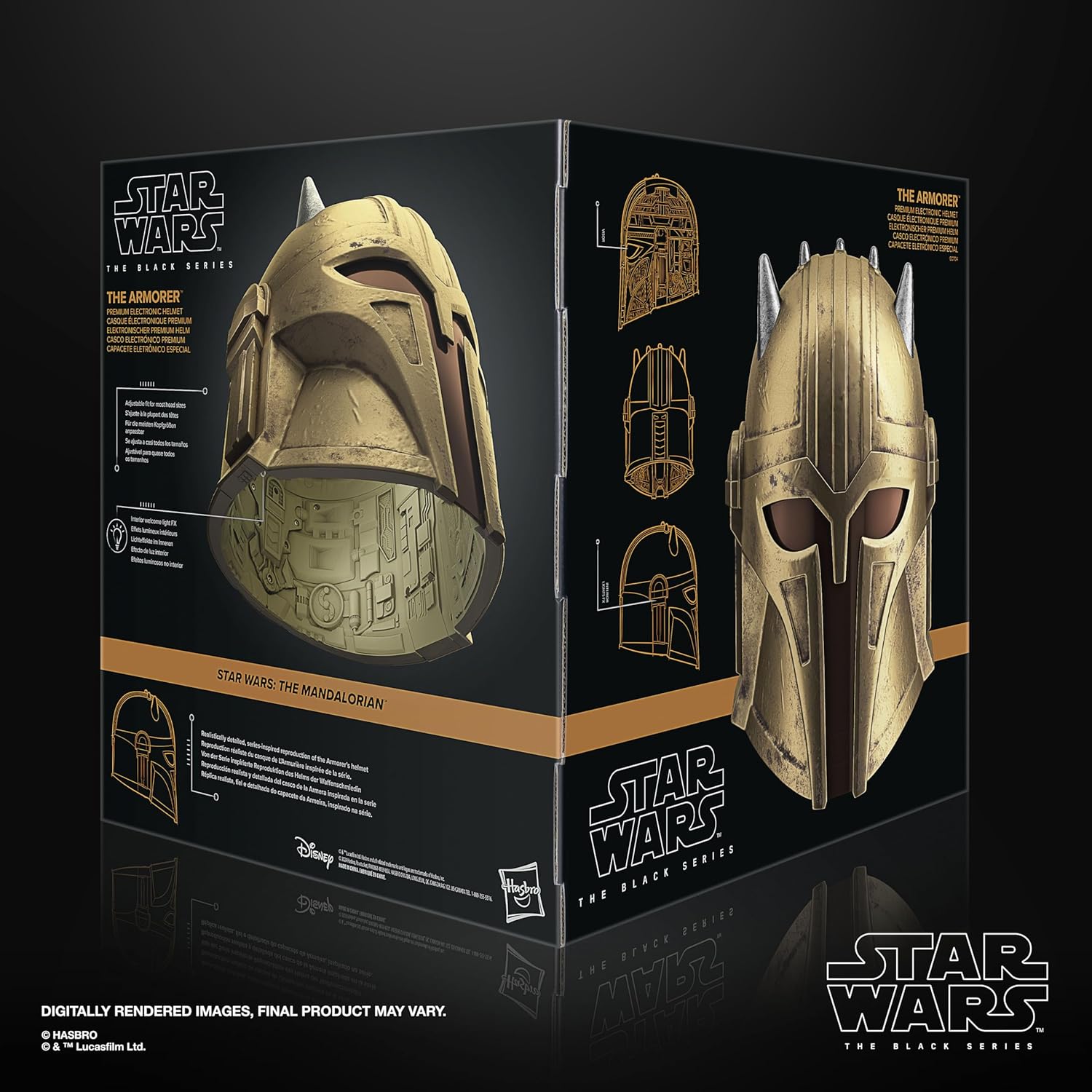 Star Wars The Black Series The Armorer Premium Electronic Helmet, Adult Roleplay Item