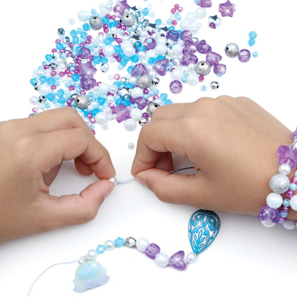 Nebulous Stars Milky Way Beads Set with Over 2000 Beads, Colourful Threads and Strings for Girls Aged 7 Years and Above