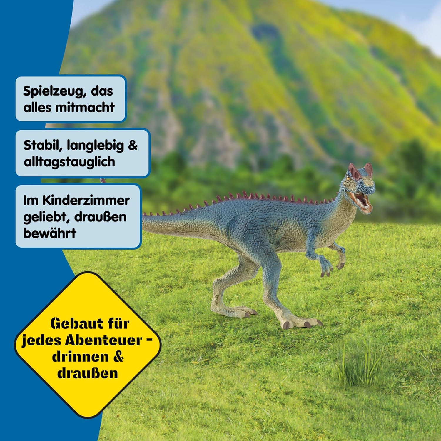 Schleich Dinosaurs | Dilophosaurus 15046 | Dinosaure fidèle aux détails avec mâchoire Mobile | Superbe Cadeau pour Filles et garçons | Dinosaure dès 3 Ans | 8 x 23 x 11 cm