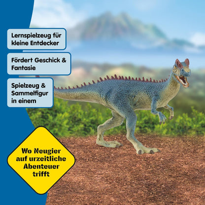Schleich Dinosaurs | Dilophosaurus 15046 | Dinosaure fidèle aux détails avec mâchoire Mobile | Superbe Cadeau pour Filles et garçons | Dinosaure dès 3 Ans | 8 x 23 x 11 cm