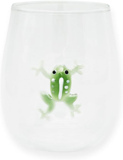 Winkee - Drinking Glasses - Handmade Glasses Frog
