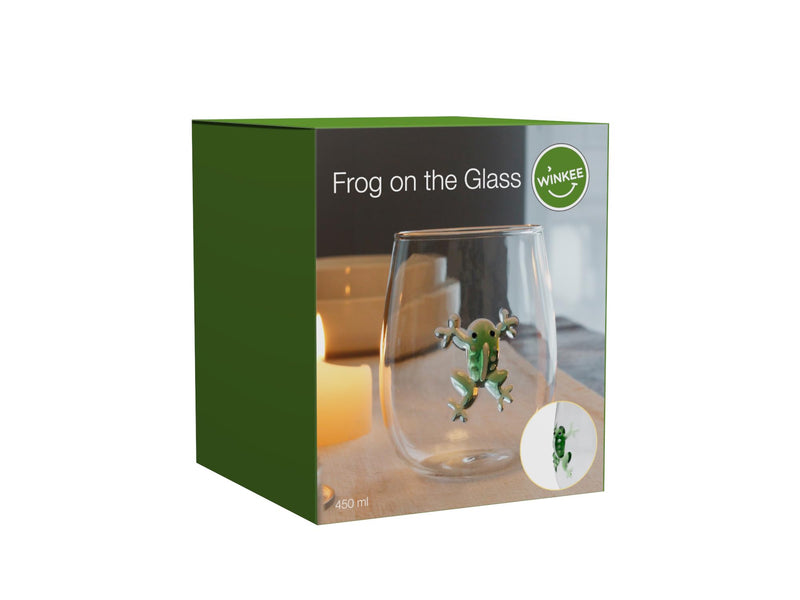 Winkee - Drinking Glasses - Handmade Glasses Frog