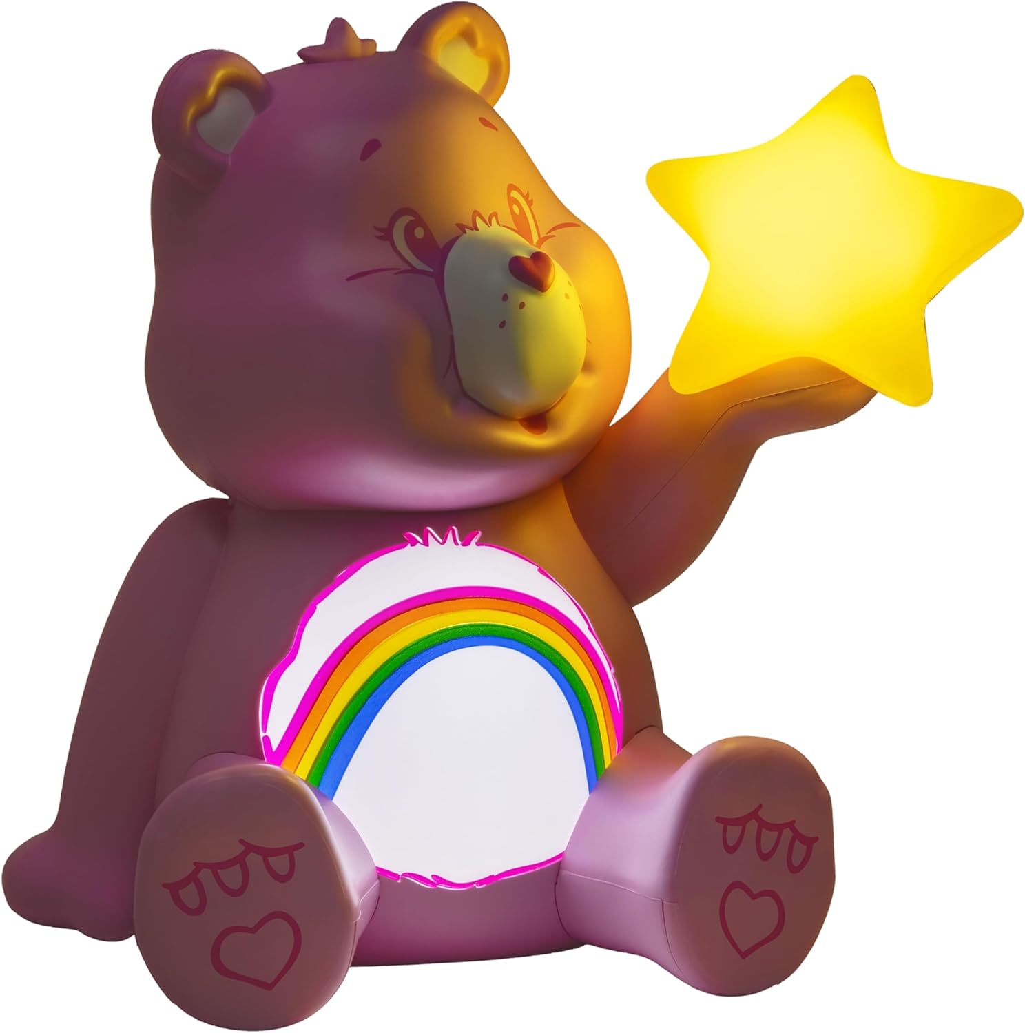 Paladone GloBuddies-Nachtlicht Hurrabärchi von den Glücksbärchi, offiziell lizenzierte 3D-LED-Stimmungslampe, batteriebetrieben, Schlafzimmer- und Schreibtischdekoration, Sammlerstück, Fangeschenk
