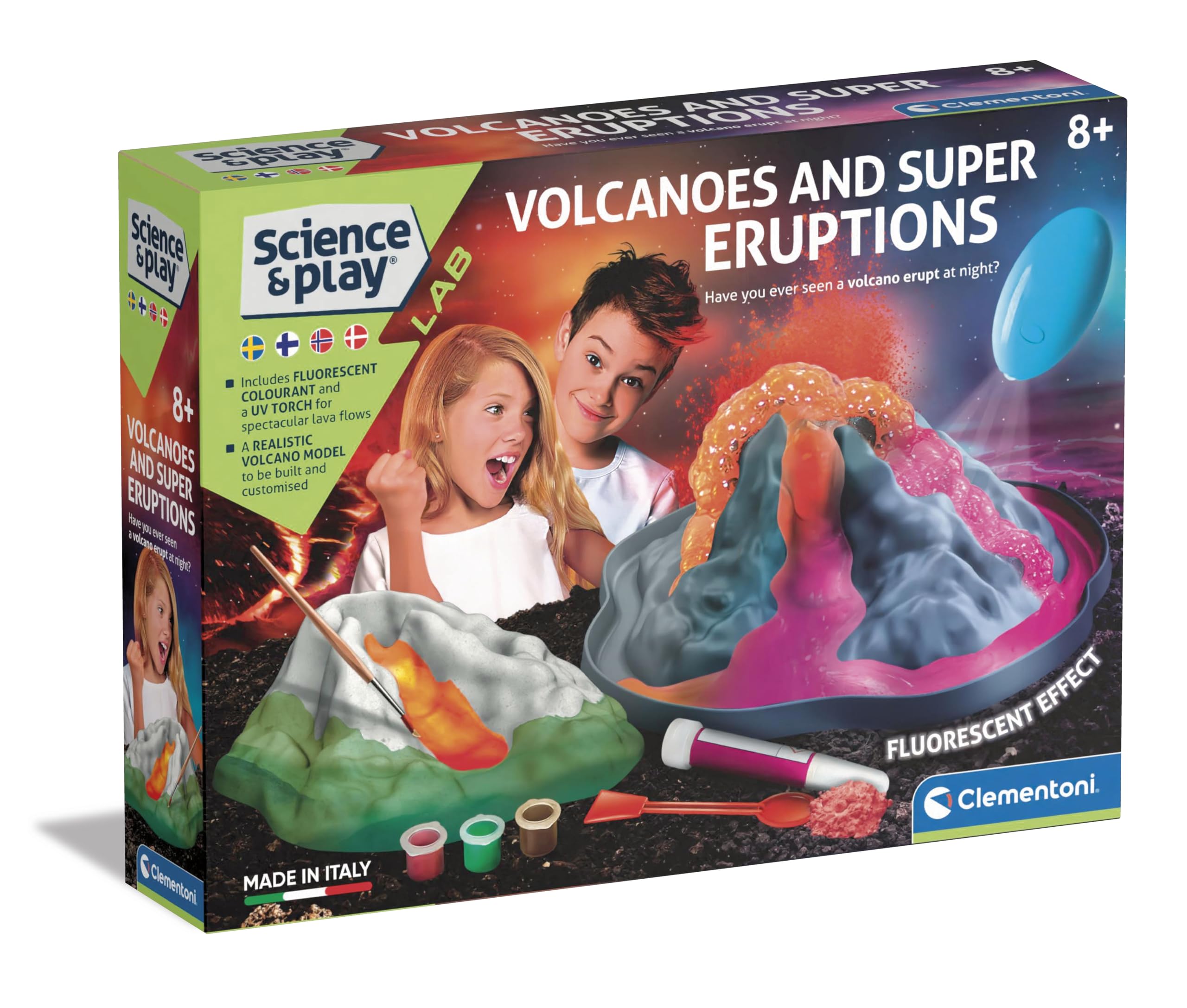 Clementoni - Wetenschap & Spel - Vulkaan Glow in the Dark (78803