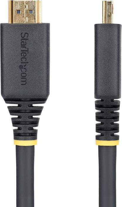 StarTech.com 15ft (4.5m) High Speed HDMI Cable with Gripping Connectors, 4K 60Hz/1440p 144Hz, 18Gbps, UHD HDMI 2.0 Cord, TPE Jacket