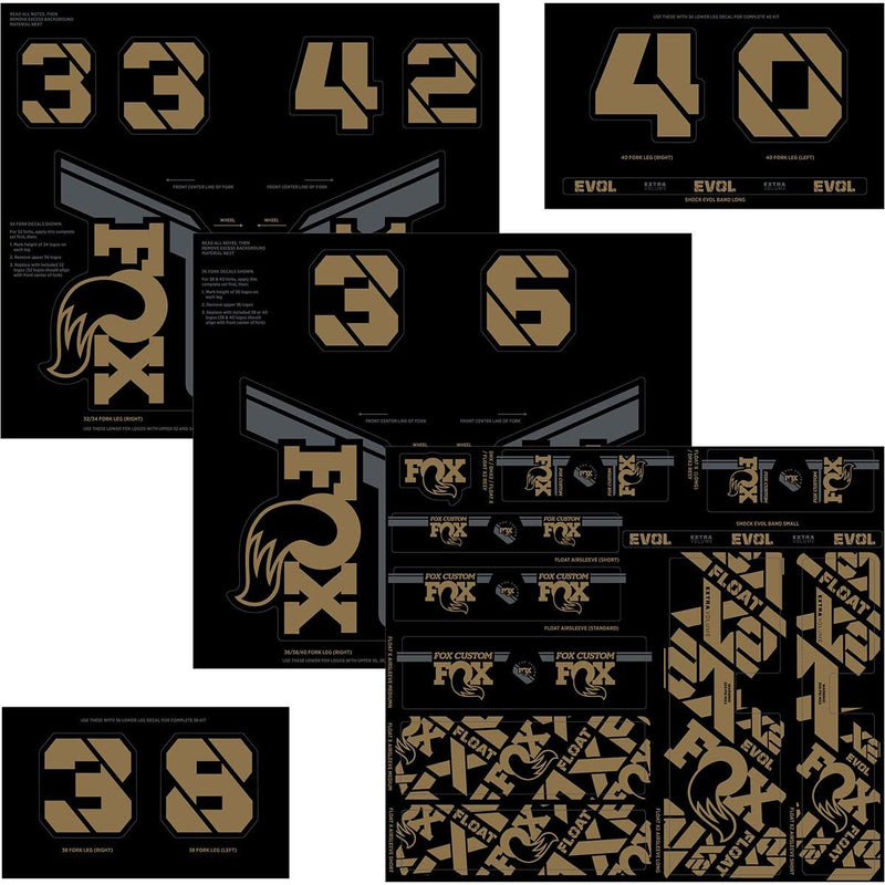 Fox Custom Fork/rear Shock 2021 Stickers Kit One Size