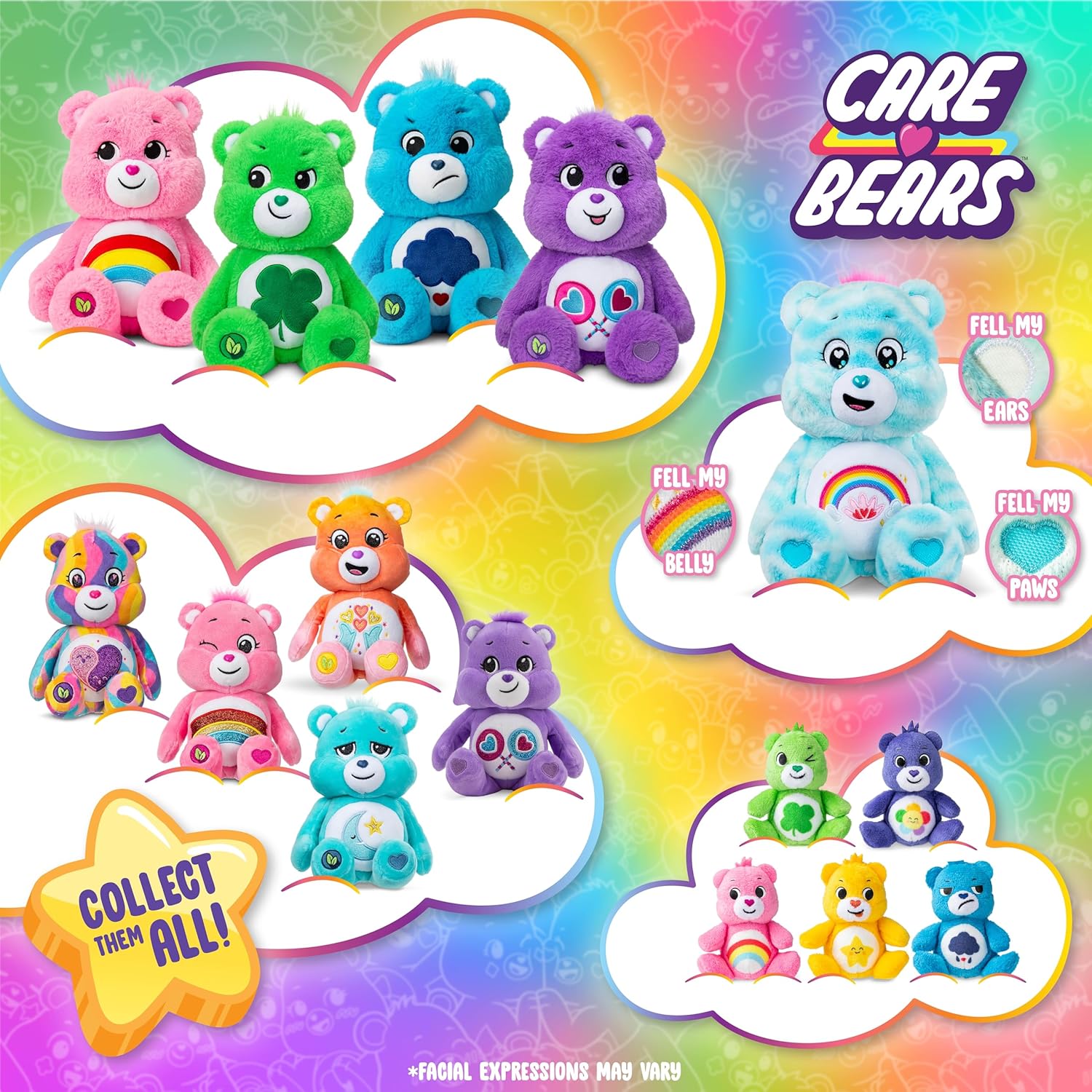 Care Bears 35cm Medium Plush – Sweet Serenity Bear (Eco Friendly) | Soft Cuddly Toy for Kids & Collectors, Pastel Colors