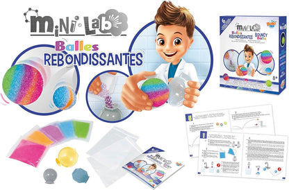 Buki France Mini Lab. Kids Chemistry Set. Childrens Science Experiments. STEM Toy. Suitable for Boys & Girls 8+ (Bouncy Balls
