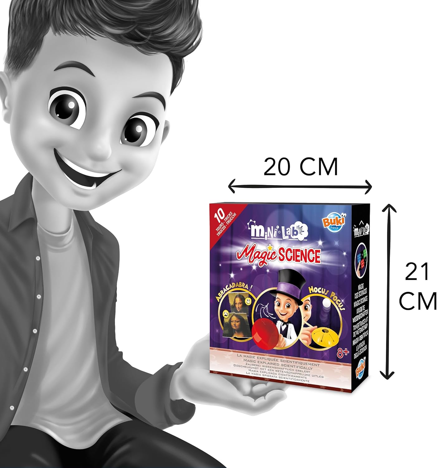 Buki France Mini Lab. Kids Chemistry Set. Childrens Science Experiments. STEM Toy. Suitable for Boys & Girls 8+ (Magic Science