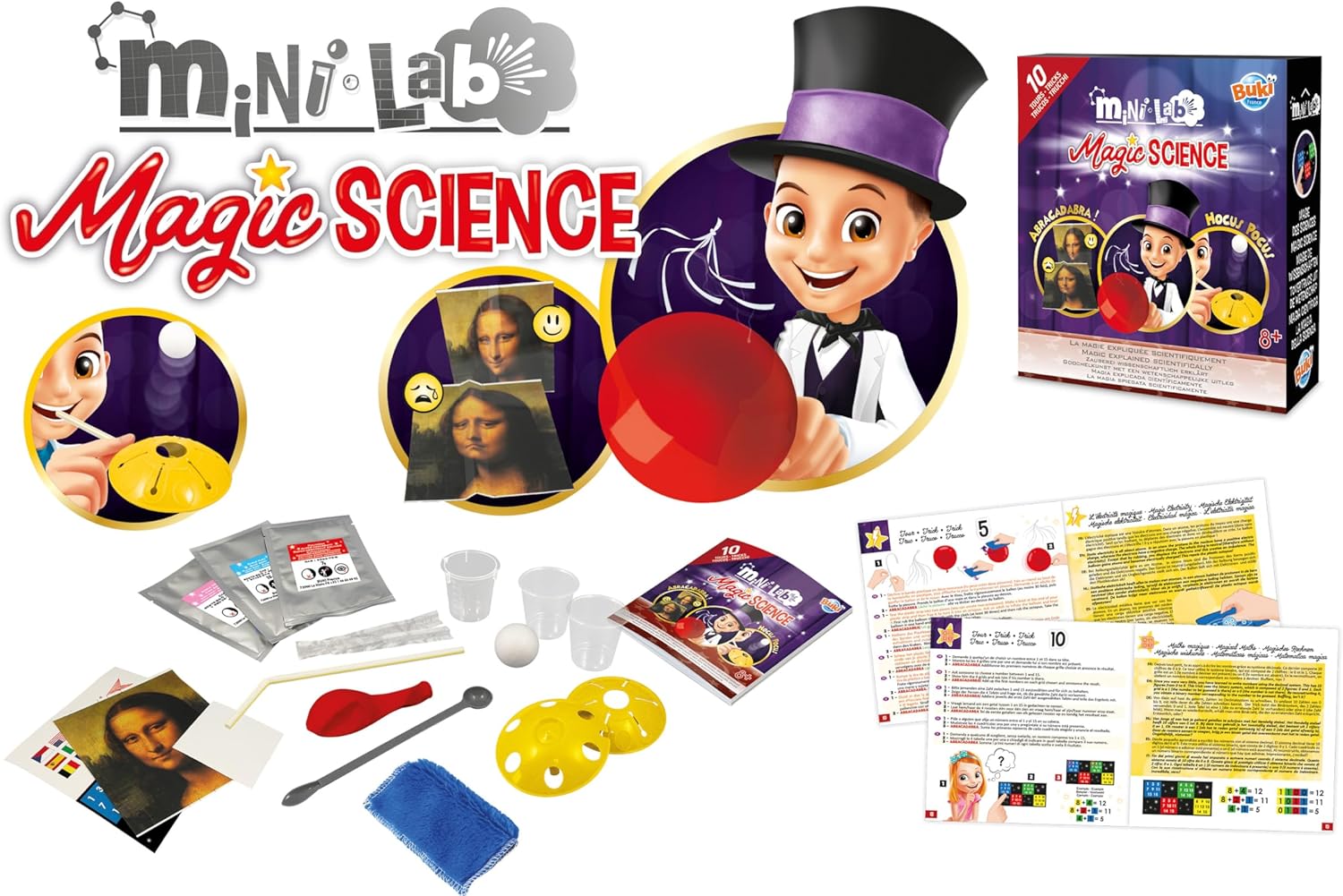 Buki France Mini Lab. Kids Chemistry Set. Childrens Science Experiments. STEM Toy. Suitable for Boys & Girls 8+ (Magic Science