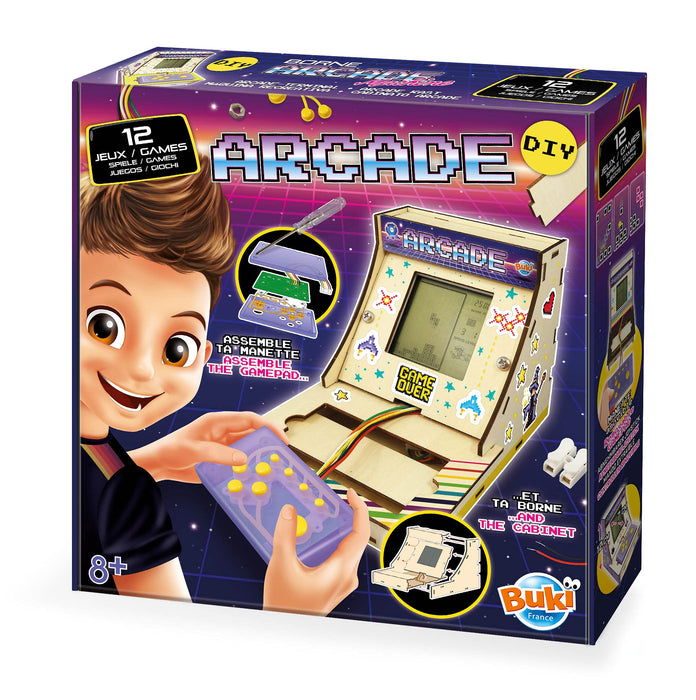 Buki France 2167 Build your own Arcade Game. 12 Games Inspired by Classics. Electronics Buliding Toy. STEM Toy. Science & Engineering Gift Set. Construction Toy Suitable for Boys & Girls 8+